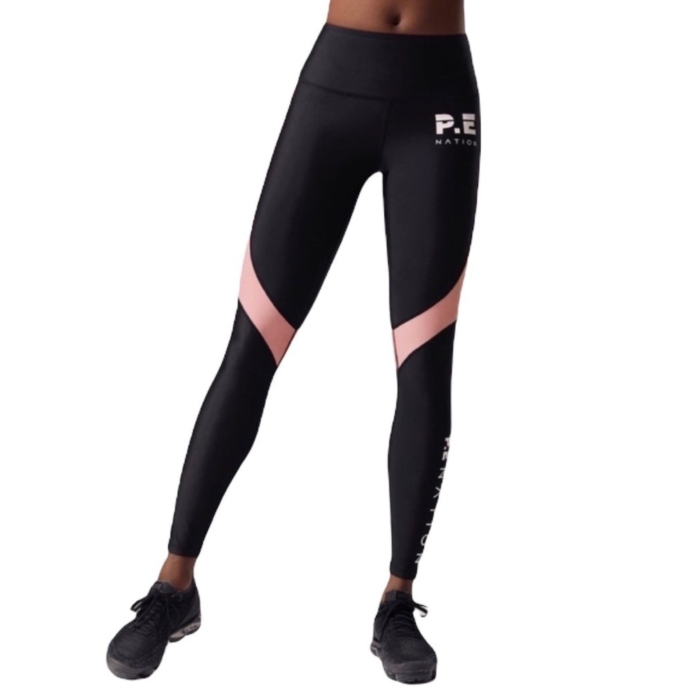 P.E. Nation The Chasse 27" Legging Black Pink XS